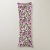 Coussins Longs fleurs de cosmos rose (Devant (Vertical))