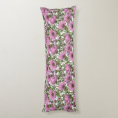 Coussins Longs fleurs de cosmos rose (Dos (Vertical))