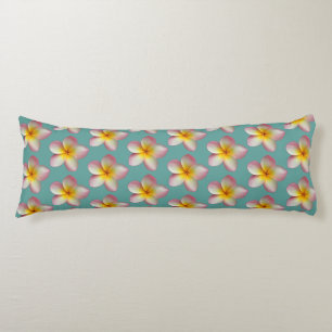 Coussins Longs Fleurs de frangipanier Plumeria pastel sur sarcell