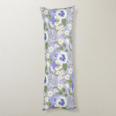 Coussins Longs Fleurs de jardin printanier sur lavande (Dos (Vertical))