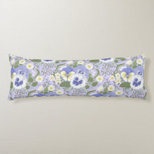 Coussins Longs Fleurs de jardin printanier sur lavande