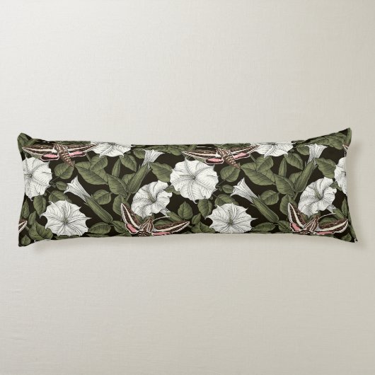 Coussins Longs Fleurs de lune et sphinx Mois (Dos)