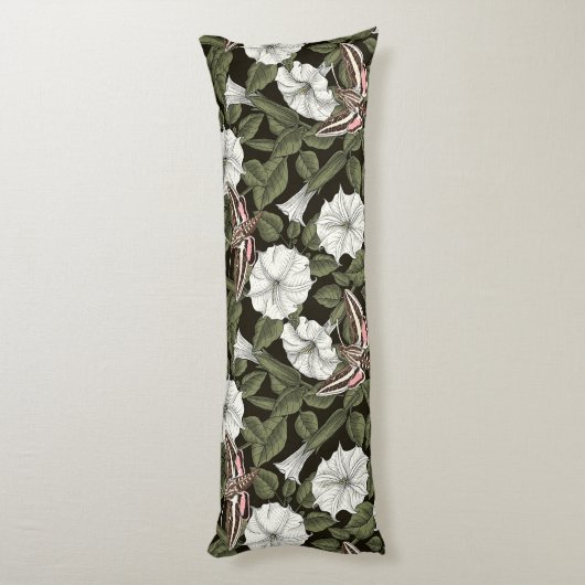 Coussins Longs Fleurs de lune et sphinx Mois (Dos (Vertical))