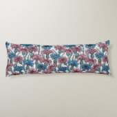 Coussins Longs Fleurs de maïs roses et bleues, fleurs sauvages su (Dos)