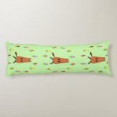 Coussins Longs Fleurs de marmotte et de tulipe mignonnes (Dos)