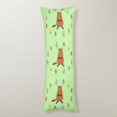 Coussins Longs Fleurs de marmotte et de tulipe mignonnes (Dos (Vertical))