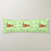 Coussins Longs Fleurs de marmotte et de tulipe mignonnes (Devant)