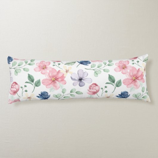 Coussins Longs Fleurs de printemps et Motif Feuille (Dos)