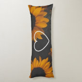Coussins Longs Fleurs de soleil (Dos (Vertical))