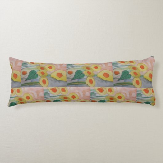Coussins Longs Fleurs de soleil Abstraites (Devant)