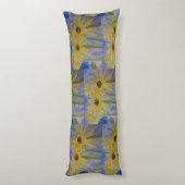 Coussins Longs Fleurs de soleil jaunes d'été (Dos (Vertical))