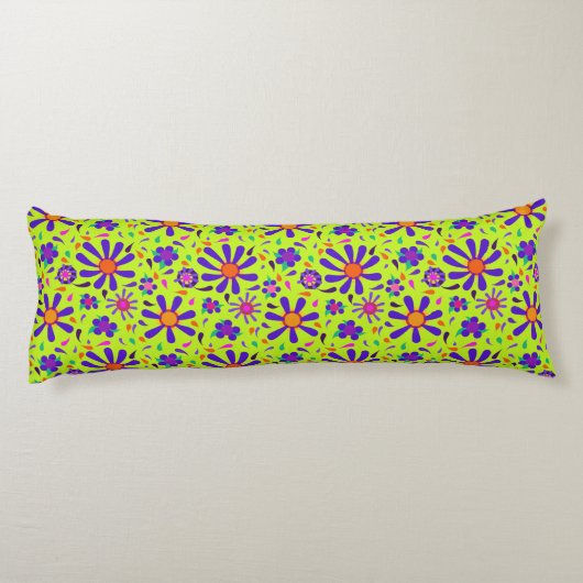 Coussins Longs Fleurs de style MOD sur Peridot Green (Dos)