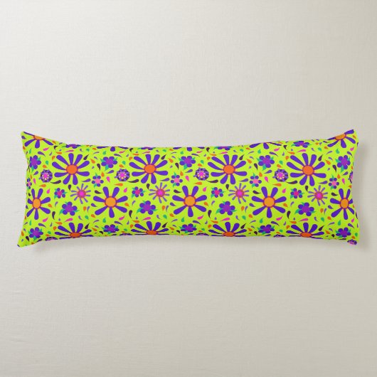 Coussins Longs Fleurs de style MOD sur Peridot Green (Devant)