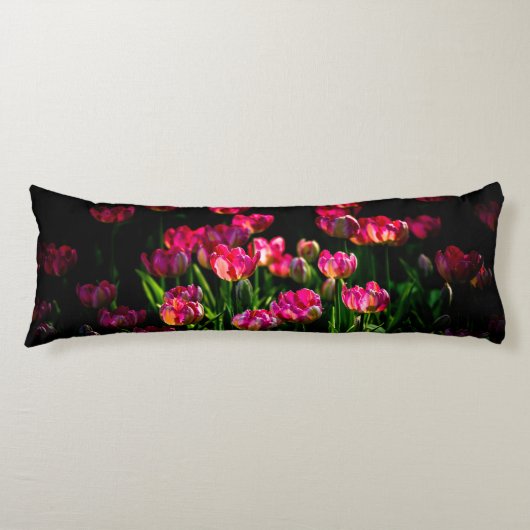 Coussins Longs Fleurs de tulipe roses (Devant)