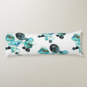 Coussins Longs Fleurs de verre de mer et bling (Dos)