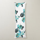 Coussins Longs Fleurs de verre de mer et bling (Dos (Vertical))