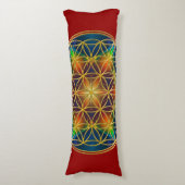 Coussins Longs FLEURS DE VIE - Fleur fractale 1 (Devant (Vertical))