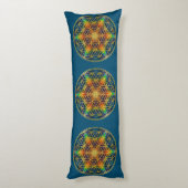 Coussins Longs FLEURS DE VIE - Fleur fractale 1 (Dos (Vertical))