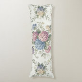 Coussins Longs Fleurs d'hortensia délicates  (Devant (Vertical))