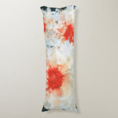 Coussins Longs Fleurs d'oreiller du corps Cubiste noir blanc (Devant (Vertical))