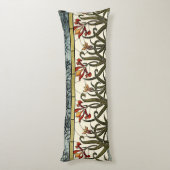 Coussins Longs Fleurs en verre souillé avec la frontière bronzage (Dos (Vertical))