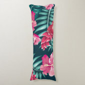 Coussins Longs Fleurs exotiques roses (Devant (Vertical))