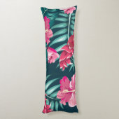 Coussins Longs Fleurs exotiques roses (Dos (Vertical))