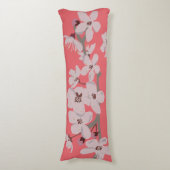 Coussins Longs Fleurs flottantes de fleurs de cerisiers (Devant (Vertical))
