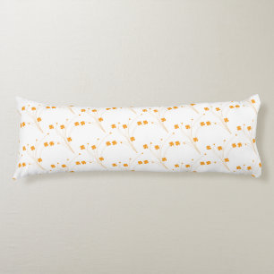 Coussins Longs Fleurs Jaunes D'Or, Petite Impression Florale