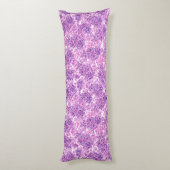 Coussins Longs Fleurs lilas rose aquarelle (Dos (Vertical))