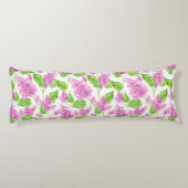 Coussins Longs Fleurs lilas rose aquarelle (Dos)