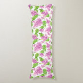 Coussins Longs Fleurs lilas rose aquarelle (Devant (Vertical))