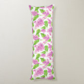 Coussins Longs Fleurs lilas rose aquarelle (Dos (Vertical))