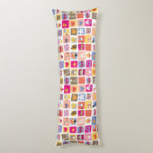 Coussins Longs fleurs mignonnes, oiseaux, motif de carrés de (Dos (Vertical))