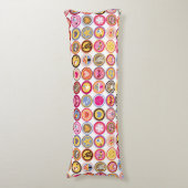 Coussins Longs fleurs mignonnes, oiseaux, motif de coeurs (Devant (Vertical))