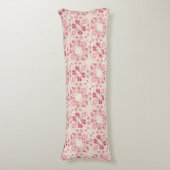 Coussins Longs Fleurs modernes roses mignonnes motif (Devant (Vertical))