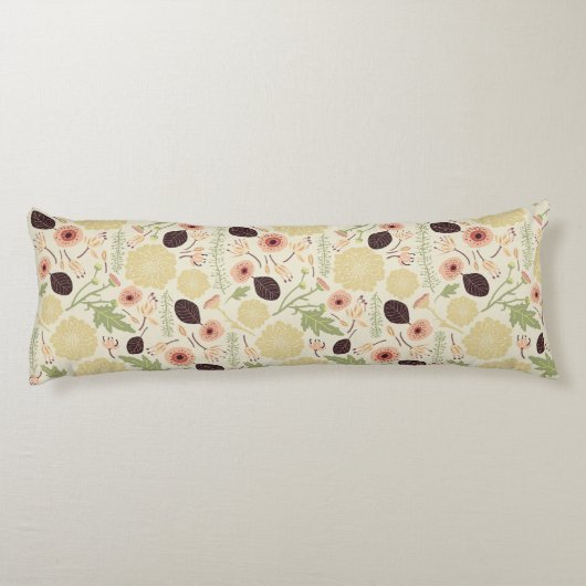 Coussins Longs Fleurs Motifs de crème rose fleurie (Dos)