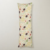 Coussins Longs Fleurs Motifs de crème rose fleurie (Dos (Vertical))