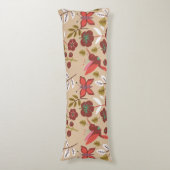 Coussins Longs Fleurs motifs florales sans soudure, oiseaux, papi (Devant (Vertical))