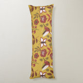 Coussins Longs Fleurs motifs florales sans soudure, papillon, rou (Dos (Vertical))