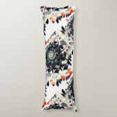 Coussins Longs Fleurs noires Abstraites (Devant (Vertical))