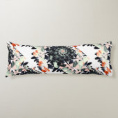 Coussins Longs Fleurs noires Abstraites (Devant)