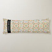 Coussins Longs Fleurs orange, Motif Floral, Boho, Votre Nom (Devant)