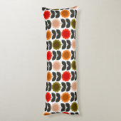 Coussins Longs Fleurs rétro groovy de style moderne du milieu du (Dos (Vertical))