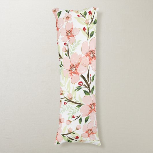 Coussins Longs Fleurs roses (Devant (Vertical))