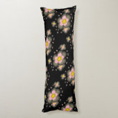 Coussins Longs Fleurs roses (Dos (Vertical))