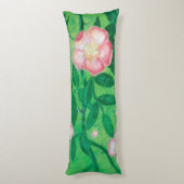 Coussins Longs Fleurs roses sauvages (Dos (Vertical))
