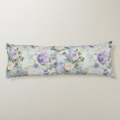 Coussins Longs Fleurs roses violettes romantiques (Dos)
