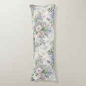 Coussins Longs Fleurs roses violettes romantiques (Devant (Vertical))