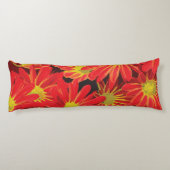 Coussins Longs Fleurs rouges et jaunes 1 (Dos)